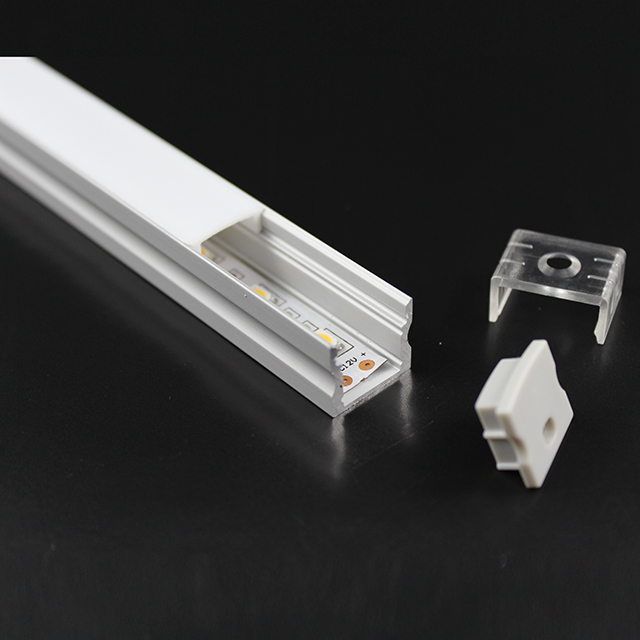 W17.1mm*H15.3mm (Ancho interior 12.2mm) Perfil de aluminio LED sin ala