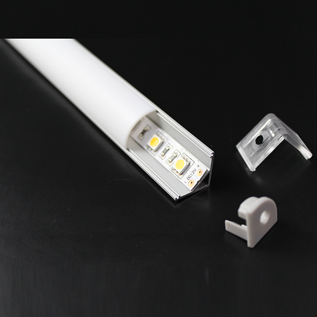 W16mm*H16mm (Ancho interior 10mm) Perfil de aluminio LED Forma triangular